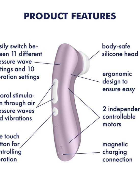 Satisfyer Pro 2+ Touch Free Clitoral Stimulator - Purple