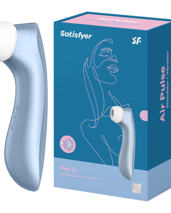 Satisfyer Pro 2+ Touch Free Clitoral Stimulator - Blue