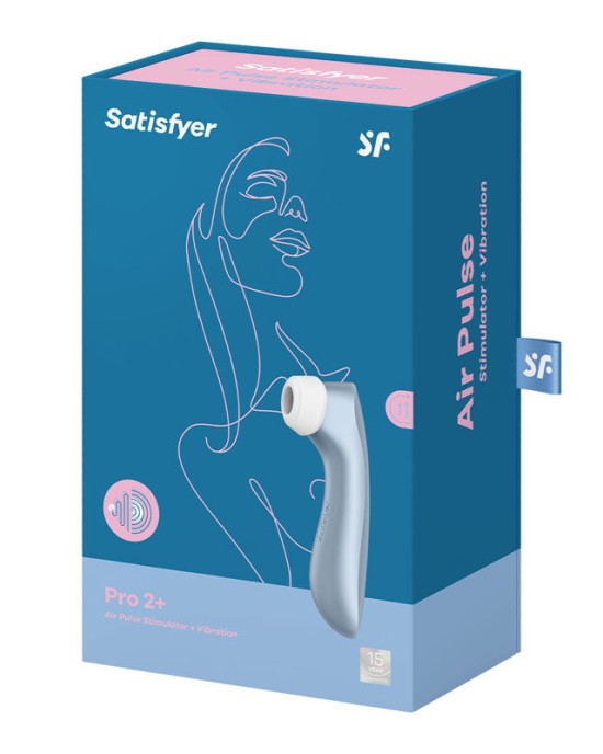 Satisfyer Pro 2+ Touch Free Clitoral Stimulator - Blue