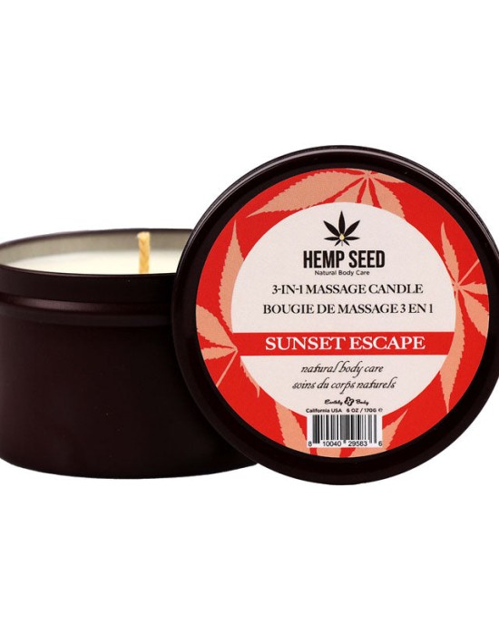 Hemp Seed 3-In-1 Massage Candle - Sunset Escape