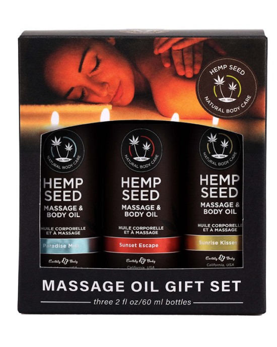 Hemp Seed Massage Oil Trio Gift Set - Summer 2023