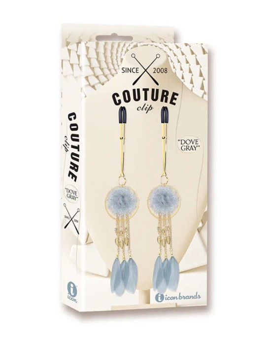 Couture Clip - Dove Grey Nipple Clamps