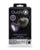 Ouch! Heart Gem Gunmetal Butt Plug - Medium