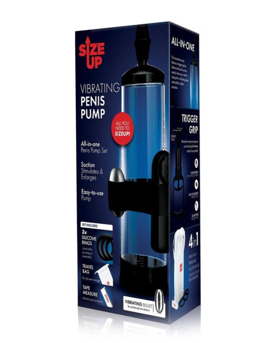 Size Up Vibrating Trigger Penis Pump