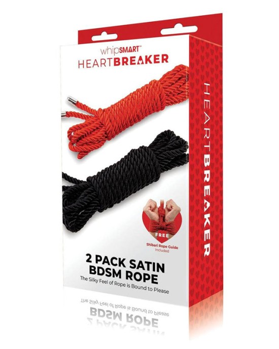 WhipSmart Heartbreaker Satin Rope - 2 Pack