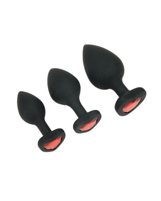 WhipSmart Heartbreaker Crystal Heart Butt Plugs Training Set