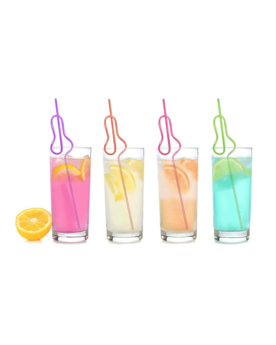 Glitterati Penis Silly Straws - 8 Pack