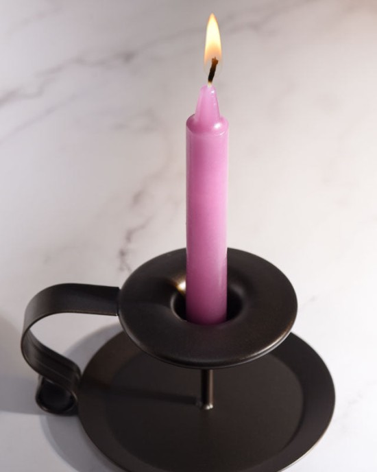 LaCire Drip Pillar Candles - Violet