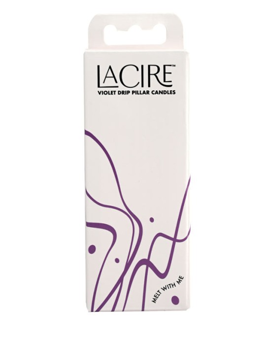 LaCire Drip Pillar Candles - Violet