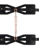 Sex & Mischief Brat Handcuffs - Rose Gold/Black