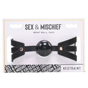 Sex & Mischief Brat Ball Gag - Rose Gold/Black