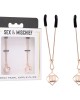 Sex & Mischief Brat Pearl Nipple Clips - Rose Gold