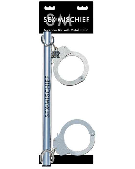 Sex & Mischief Spreader Bar with Metal Cuffs