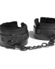 Sex & Mischief Shadow Fur Handcuffs - Black