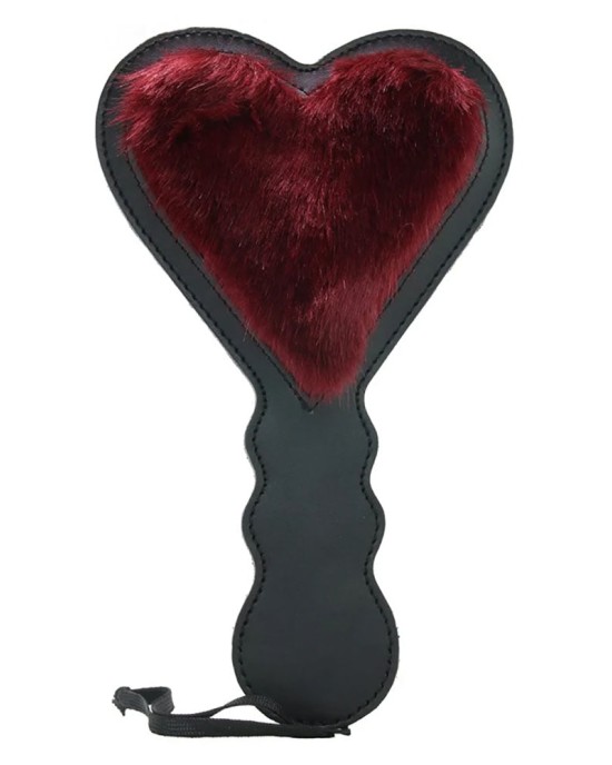 Sex & Mischief Enchanted Heart Paddle - Red/Black