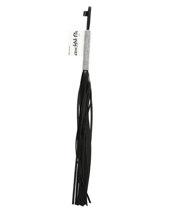 Sex & Mischief Sparkle Flogger - Black