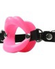 Sex & Mischief Silicone Lips Mouth Gag - Pink