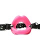 Sex & Mischief Silicone Lips Mouth Gag - Pink