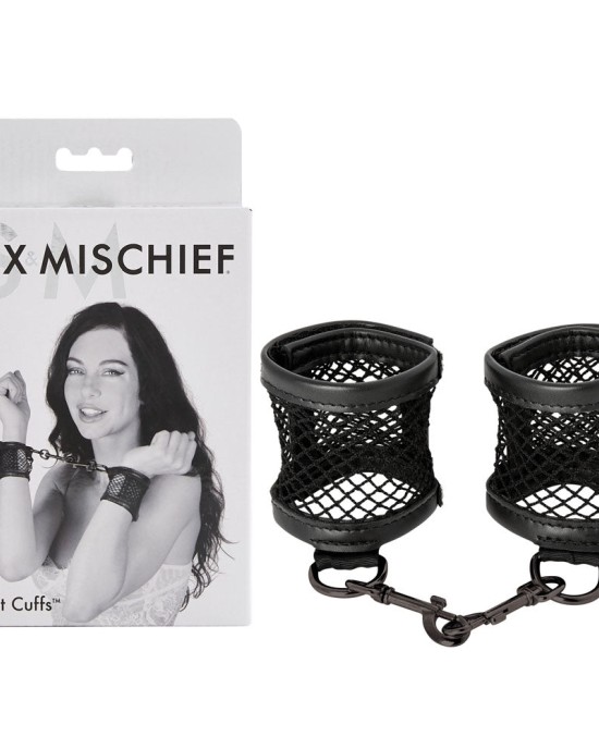 Sex & Mischief Fishnet Cuffs - Black