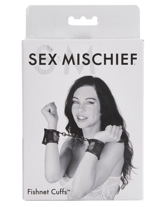 Sex & Mischief Fishnet Cuffs - Black