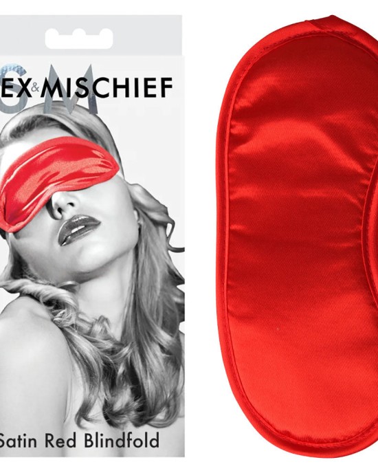 Sex & Mischief Satin Blindfold - Red