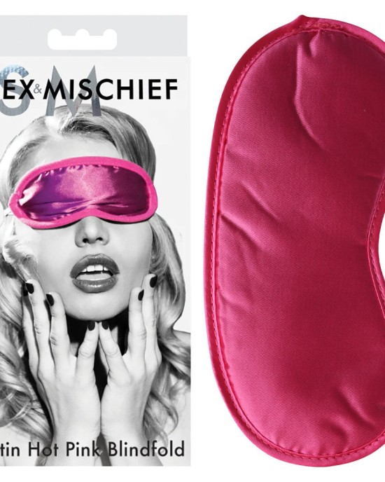 Sex & Mischief Satin Blindfold - Hot Pink