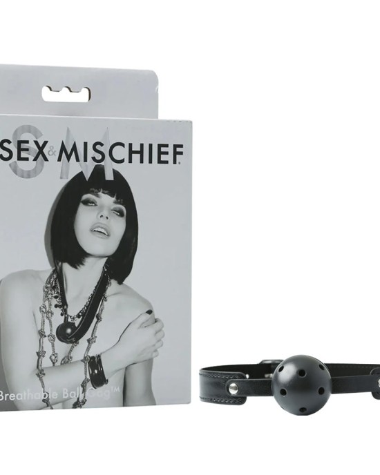 Sex & Mischief Breathable Ball Gag - Black