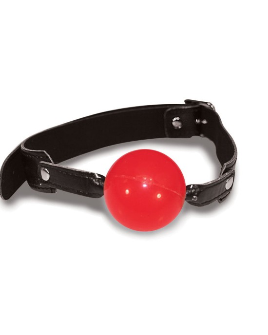 Sex & Mischief Solid Red Ball Gag - Red/Black