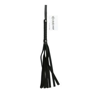 Sex & Mischief Faux Leather Flogger - Black