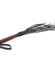 Sex & Mischief Mahogany Flogger with Wooden Handle - Black