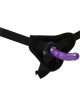 Sex & Mischief Strap-On & Silicone Dildo Kit - Black/Purple