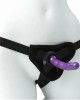 Sex & Mischief Strap-On & Silicone Dildo Kit - Black/Purple