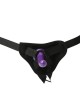 Sex & Mischief Strap-On & Silicone Dildo Kit - Black/Purple