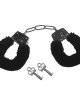 Sex & Mischief Furry Handcuffs - Black