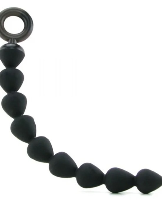 Sex & Mischief Silicone Anal Beads - Black