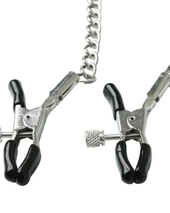 Sex & Mischief Chained Nipple Clamps with Chain