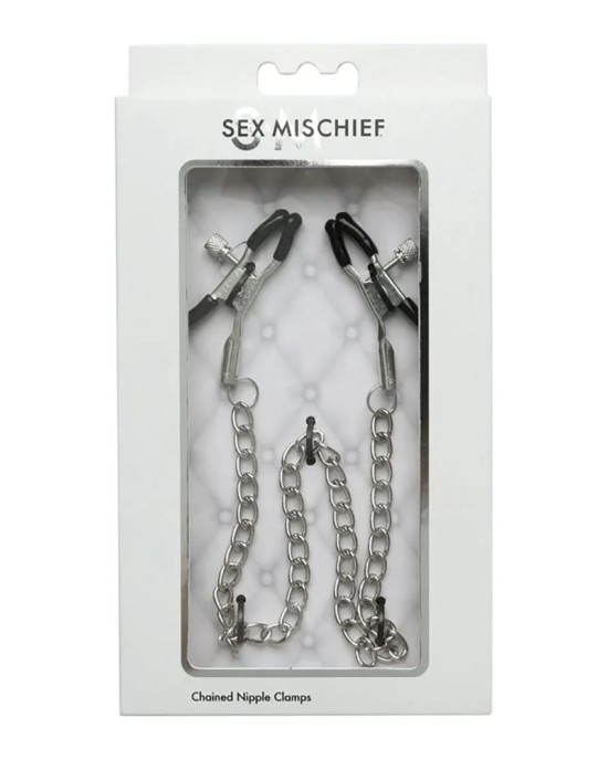 Sex & Mischief Chained Nipple Clamps with Chain