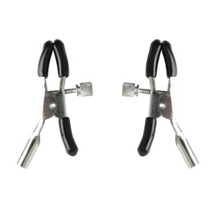 Sex & Mischief Nipple Clips - Silver/Black