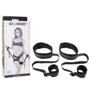 Sex & Mischief Thigh & Wrist Cuffs - Black