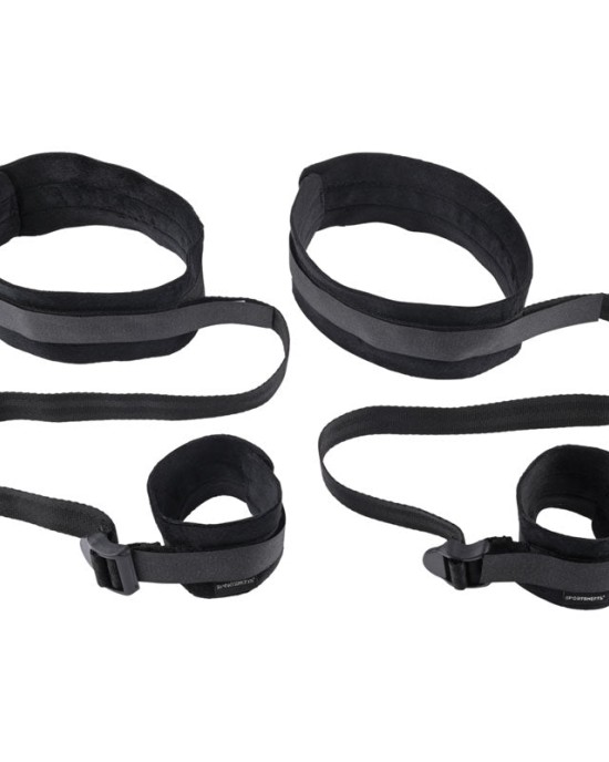 Sex & Mischief Thigh & Wrist Cuffs - Black