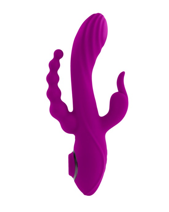 Evolved Fourgasm Triple Vibrator with Suction - Purple