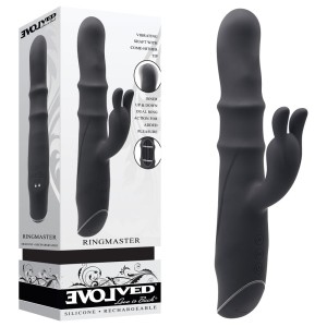 Evolved Ringmaster Rabbit Vibrator - Black