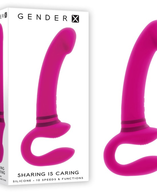 Gender X Sharing Is Caring Strapless Dildo - Pink