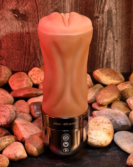 Zero Tolerance Tight Lipped - Vibrating Stroker - Brown