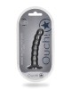 Ouch! Beaded Silicone 5 Inch G-Spot Dildo - Gunmetal