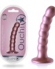 Ouch! Beaded Silicone 5 Inch G-Spot Dildo - Rose Gold