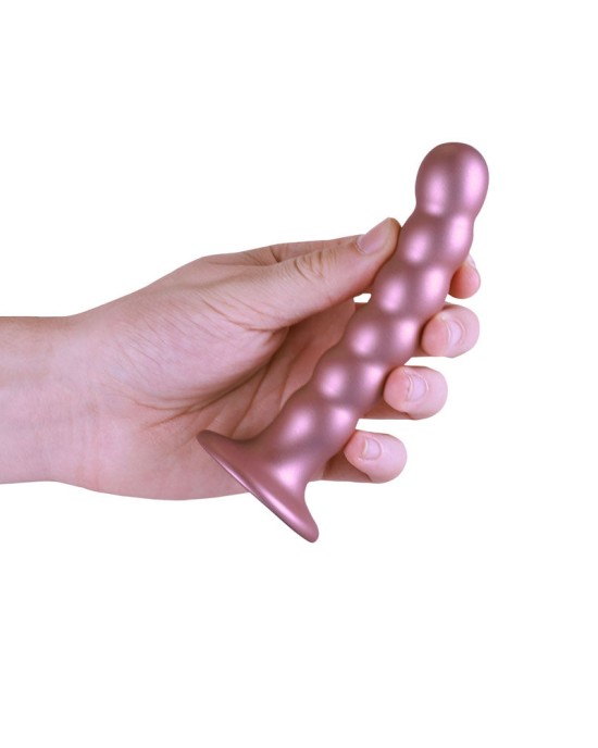 Ouch! Beaded Silicone 5 Inch G-Spot Dildo - Rose Gold