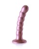 Ouch! Beaded Silicone 5 Inch G-Spot Dildo - Rose Gold