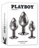 Playboy Pleasure 3 Ways - Metal Butt Plugs - Set of 3 Sizes