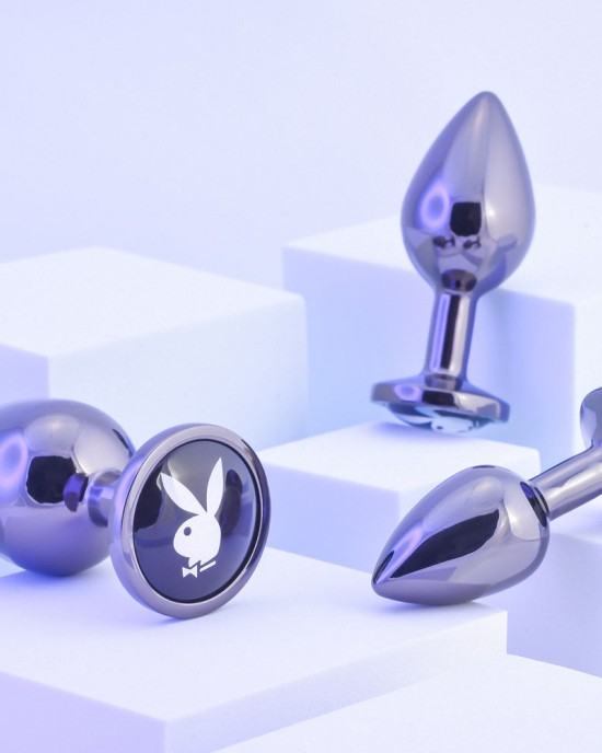 Playboy Pleasure 3 Ways - Metal Butt Plugs - Set of 3 Sizes